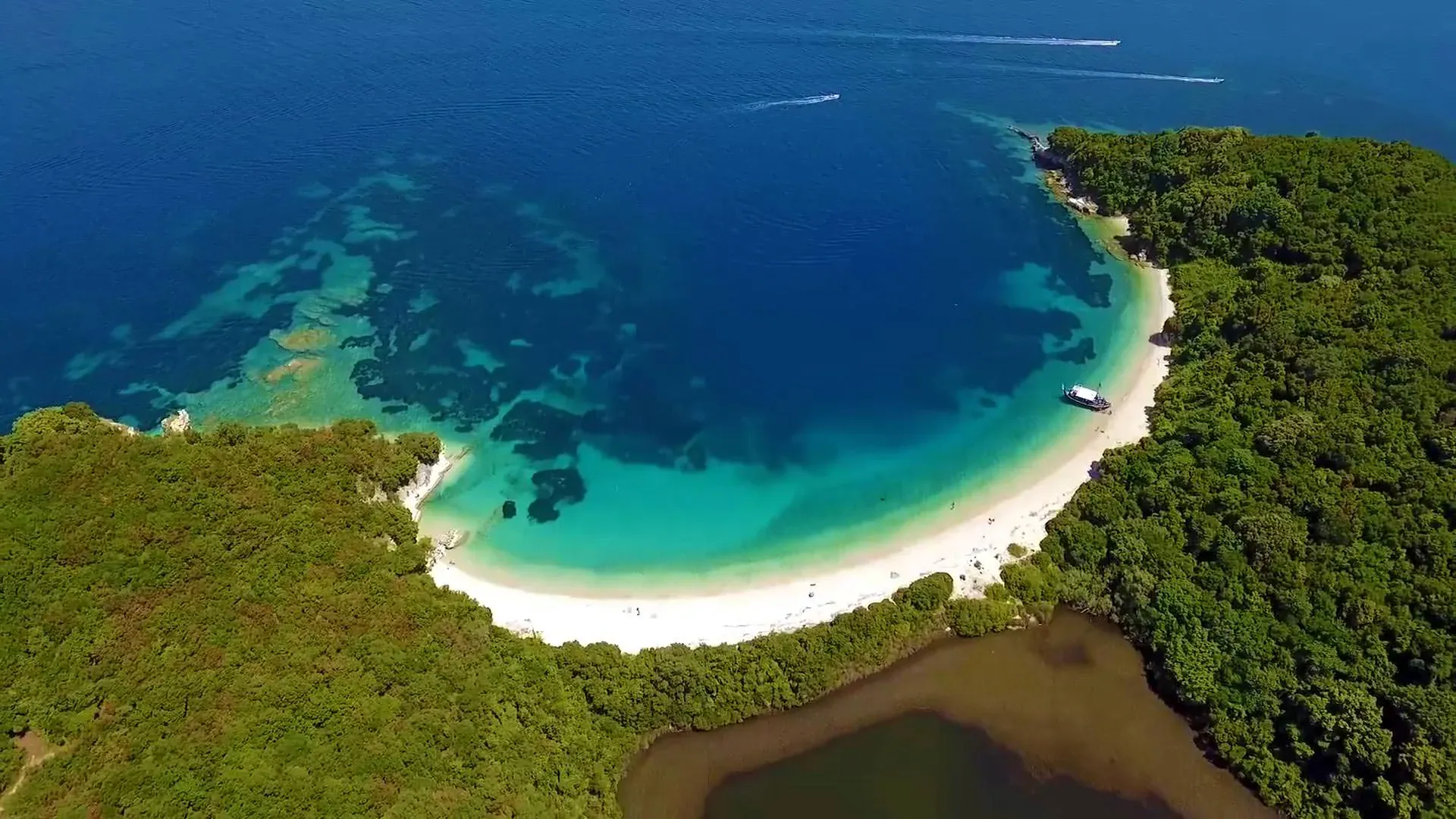 Akoli beach on Corfu’s northeast coast